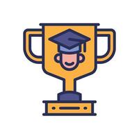 trophy filled color icon. icon for your website, mobile, presentation, and logo design. vector