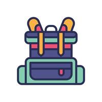 school bag filled color icon. icon for your website, mobile, presentation, and logo design. vector