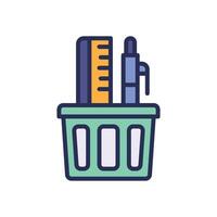 stationary filled color icon. icon for your website, mobile, presentation, and logo design. vector