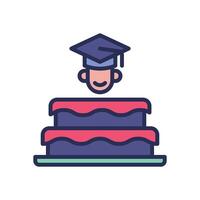 cake filled color icon. icon for your website, mobile, presentation, and logo design. vector