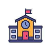 university filled color icon. icon for your website, mobile, presentation, and logo design. vector