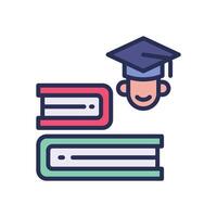 book filled color icon. icon for your website, mobile, presentation, and logo design. vector