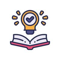 education filled color icon. icon for your website, mobile, presentation, and logo design. vector