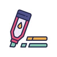 marker filled color icon. icon for your website, mobile, presentation, and logo design. vector
