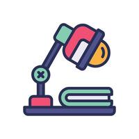 table lamp filled color icon. icon for your website, mobile, presentation, and logo design. vector