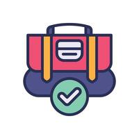 portfolio filled color icon. icon for your website, mobile, presentation, and logo design. vector