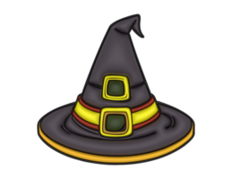 a cartoon witch hat on a transparent background png