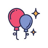 balloon filled color icon. icon for your website, mobile, presentation, and logo design. vector
