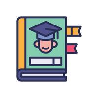 notebook filled color icon. icon for your website, mobile, presentation, and logo design. vector