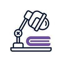 table lamp dual tone icon. icon for your website, mobile, presentation, and logo design. vector