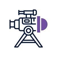 telescope dual tone icon. icon for your website, mobile, presentation, and logo design. vector