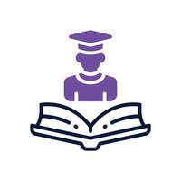 student dual tone icon. icon for your website, mobile, presentation, and logo design. vector