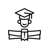 diploma line icon. icon for your website, mobile, presentation, and logo design. vector