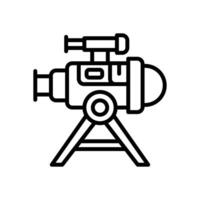 telescope line icon. icon for your website, mobile, presentation, and logo design. vector