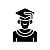 graduation solid icon. icon for your website, mobile, presentation, and logo design. vector