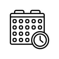 schedule line icon. icon for your website, mobile, presentation, and logo design. vector
