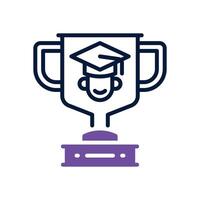 trophy dual tone icon. icon for your website, mobile, presentation, and logo design. vector
