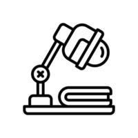 table lamp line icon. icon for your website, mobile, presentation, and logo design. vector