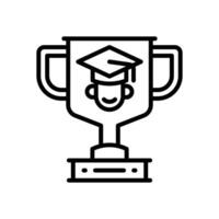 trophy line icon. icon for your website, mobile, presentation, and logo design. vector