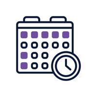 schedule dual tone icon. icon for your website, mobile, presentation, and logo design. vector