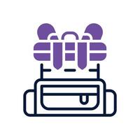 school bag dual tone icon. icon for your website, mobile, presentation, and logo design. vector