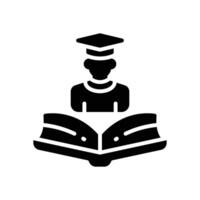 student solid icon. icon for your website, mobile, presentation, and logo design. vector