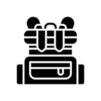 school bag solid icon. icon for your website, mobile, presentation, and logo design. vector