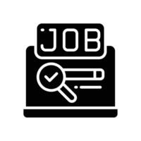 job search solid icon. icon for your website, mobile, presentation, and logo design. vector