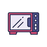 microwave filled color icon for your website, mobile, presentation, and logo design. vector