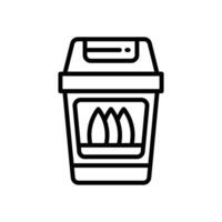 trash line icon vector