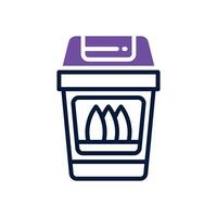 trash dual tone icon vector