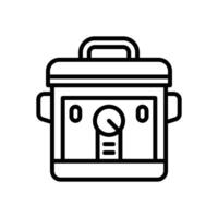 rice cooker line icon for your website, mobile, presentation, and logo design. vector