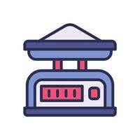 kitchen scale filled color icon for your website, mobile, presentation, and logo design. vector