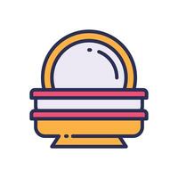 plate filled color icon for your website, mobile, presentation, and logo design. vector