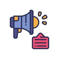 megaphone filled color for your website, mobile, presentation, and logo design. vector