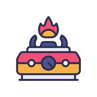 stove filled color icon for your website, mobile, presentation, and logo design. vector