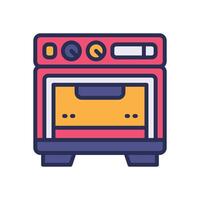 oven filled color icon for your website, mobile, presentation, and logo design. vector