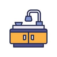sink filled color icon for your website, mobile, presentation, and logo design. vector