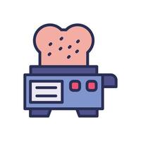 toaster filled color icon for your website, mobile, presentation, and logo design. vector