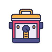 rice cooker filled color icon for your website, mobile, presentation, and logo design. vector