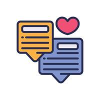 chat box filled color for your website, mobile, presentation, and logo design. vector