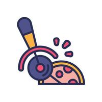 pizza cutter filled color icon for your website, mobile, presentation, and logo design. vector