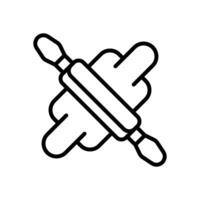 rolling pin line icon for your website, mobile, presentation, and logo design. vector