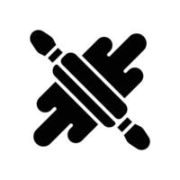 rolling pin glyph icon for your website, mobile, presentation, and logo design. vector