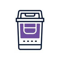 trash dual tone icon for your website, mobile, presentation, and logo design. vector