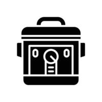 rice cooker glyph icon for your website, mobile, presentation, and logo design. vector