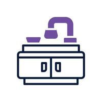 sink dual tone icon for your website, mobile, presentation, and logo design. vector