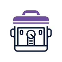 rice cooker dual tone icon for your website, mobile, presentation, and logo design. vector