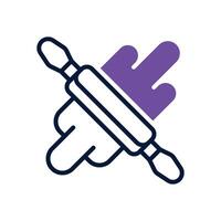 rolling pin dual tone icon for your website, mobile, presentation, and logo design. vector