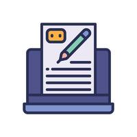 blogging filled color for your website, mobile, presentation, and logo design. vector
